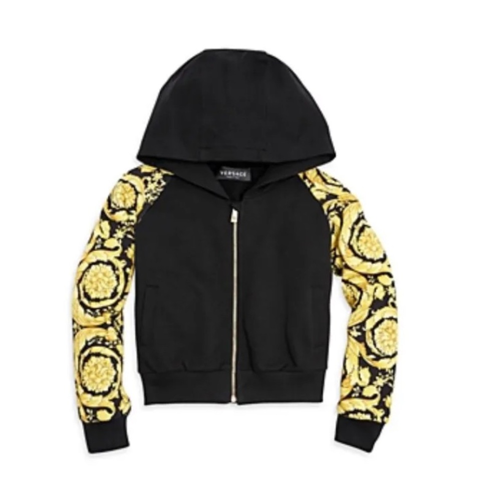 Versace Kids Black and Gold Hoodie